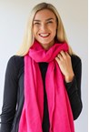 PLAIN SOFT SCARF - hot pink
